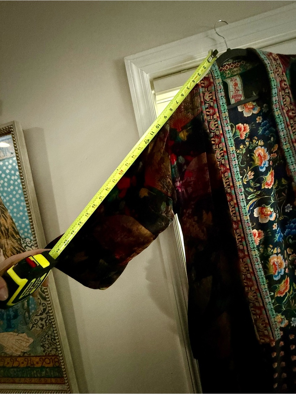 Johnny Was Velvet Kimono - Size Small, Multicolored - Picture 6 of 8